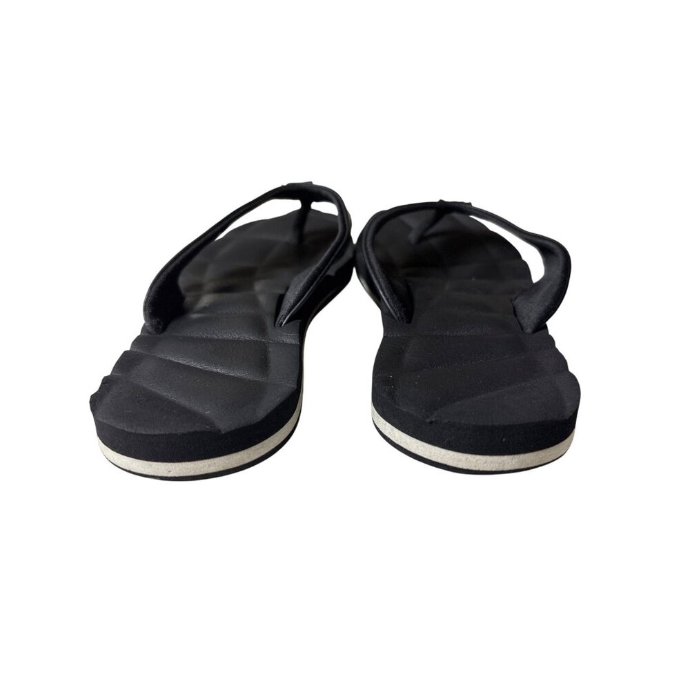 Zella Flip Flops Size 7 Black Lightweight‎ Gym Sandals Comfort Slides Beach - Picture 3 of 9